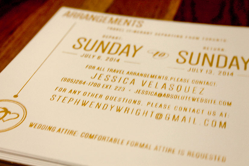 Wright Family Wedding Invitation